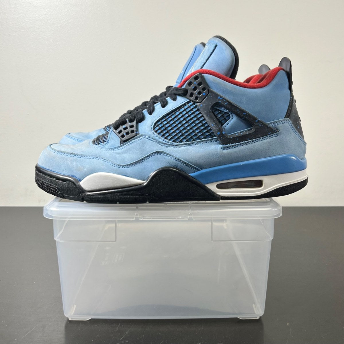 Jordan 4 Retro Travis Scott Cactus Jack 11 (Heavily Worn Pre-Owned)JordanUniversity Blue/Black-Varsity Red - Image 3