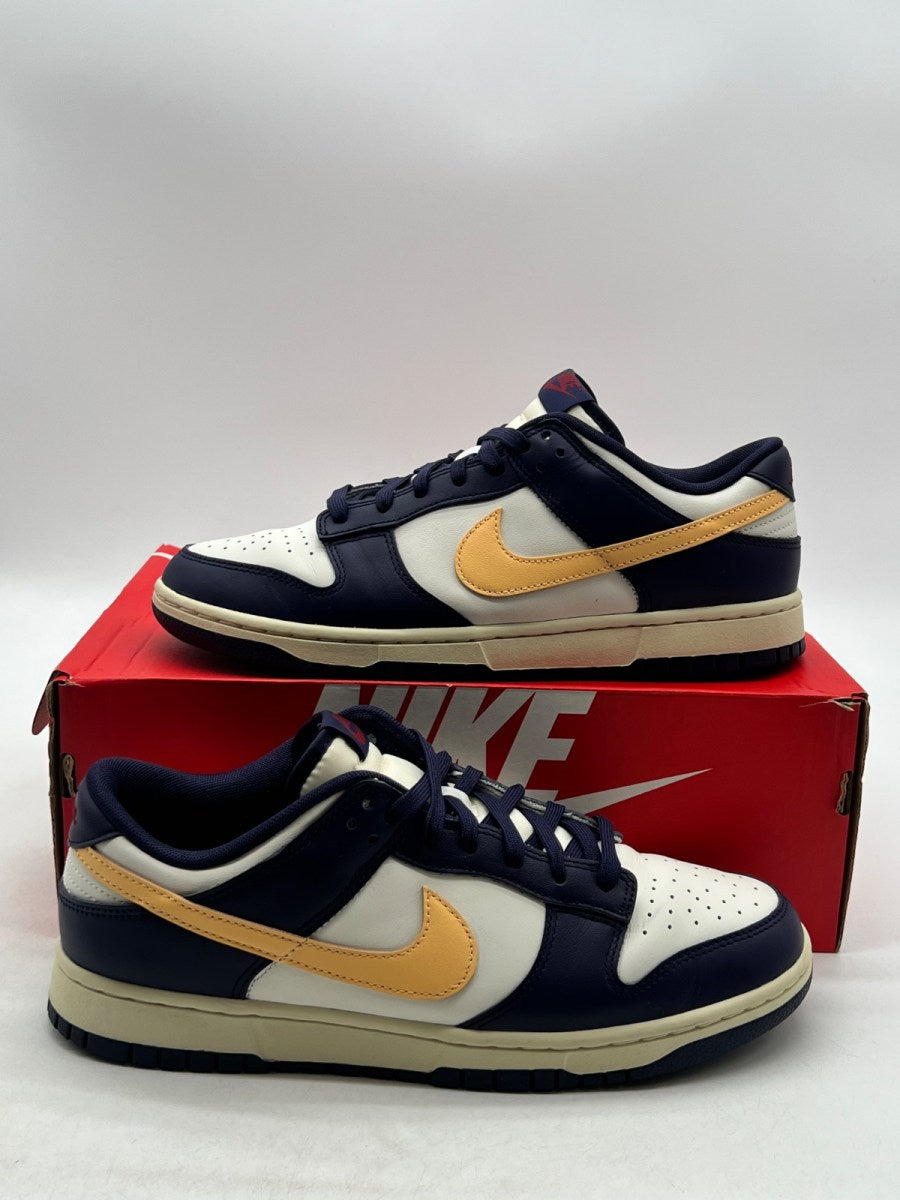 Nike Dunk Low Retro From Nike To You Midnight Navy 10 (Lightly Worn Pre-Owned)NikeSail/Midnight Navy/Coconut Milk/University Red/Pale Vanilla - Image 1