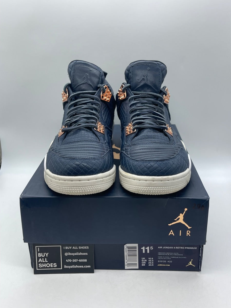 Jordan 4 Retro Obsidian 11.5 (Moderately Worn Pre-Owned) - Image 2