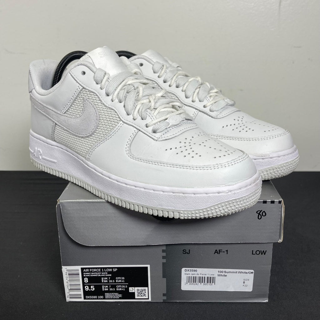 Nike Air Force 1 Low SP Slam Jam White 8 (Moderately Worn Pre-Owned)NikeSummit White/Off White - Image 1