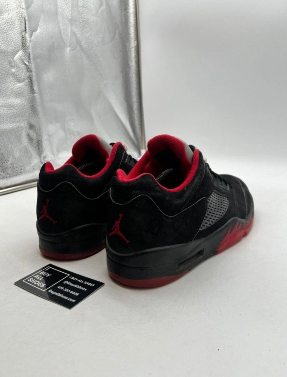 Jordan 5 Retro Low Alternate 90 12 (Moderately Worn Pre-Owned)JordanBlack/Gym Red-Metallic Hematite - Image 4