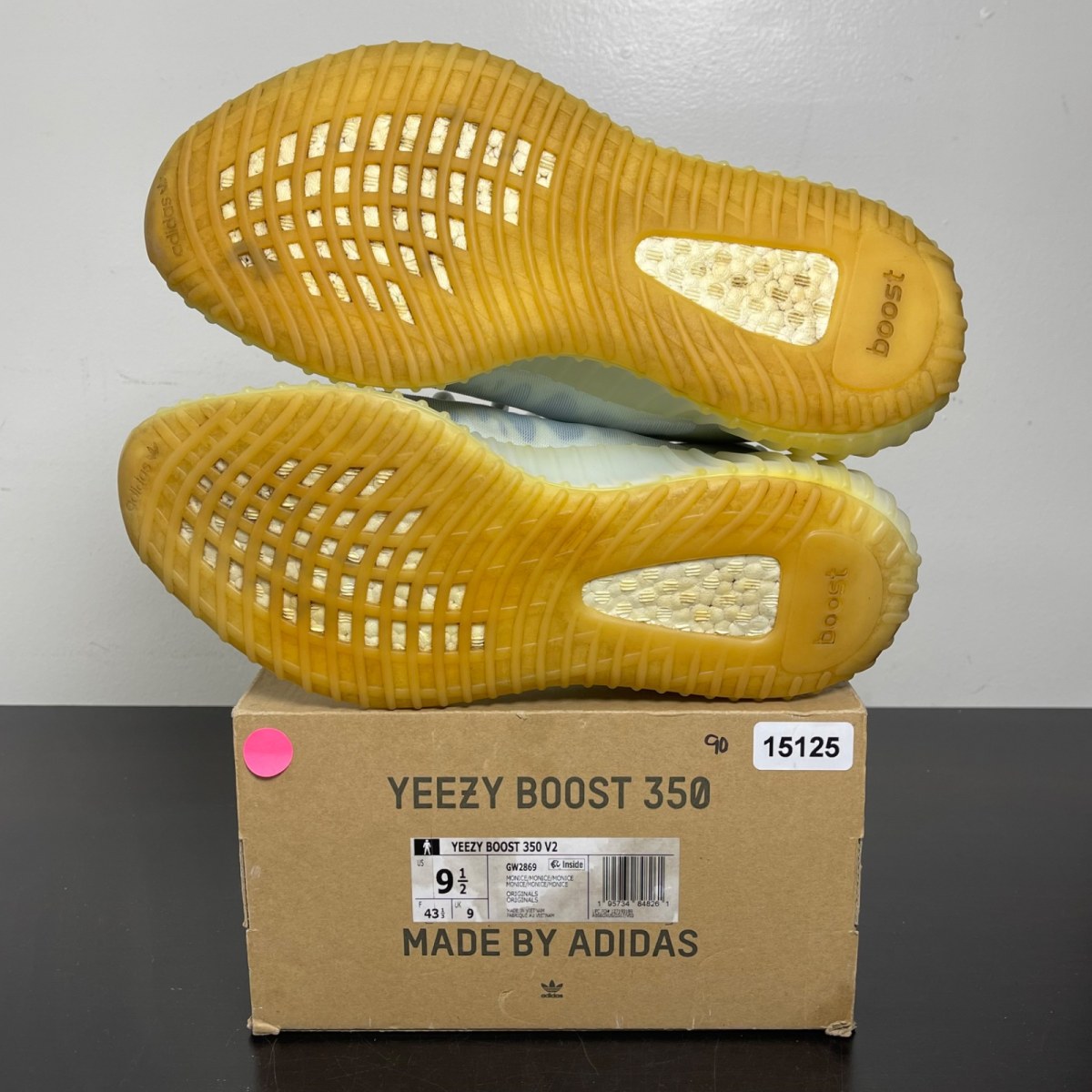 adidas Yeezy Boost 350 V2 Mono Ice 9.5 (Moderately Worn Pre-Owned)adidasMono Ice/Mono Ice/Mono Ice - Image 5