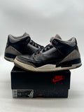 Jordan 3 Retro OG Black Cement (2024) 10 (Heavily Worn Pre-Owned)JordanBlack/Fire Red/Cement Grey/Sail - Image 1