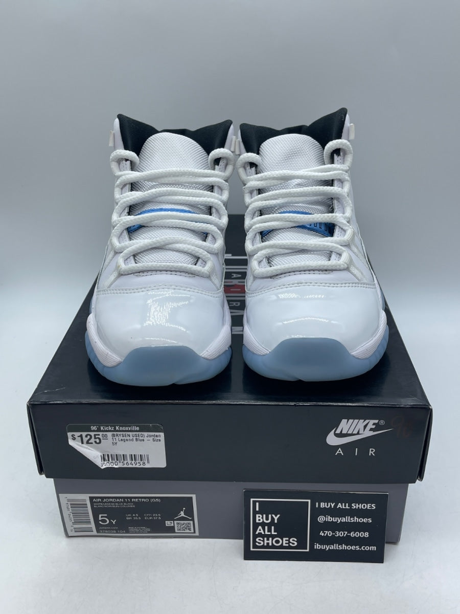 Jordan 11 Retro Legend Blue (2024) (GS) 5Y (Heavily Worn Pre-Owned) - Image 2