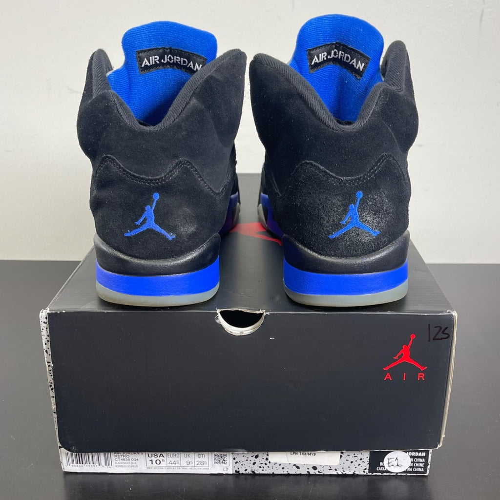 Jordan 5 Retro Racer Blue 10.5 (Moderately Worn Pre-Owned)JordanBlack/Racer Blue-Reflective Silver - Image 4