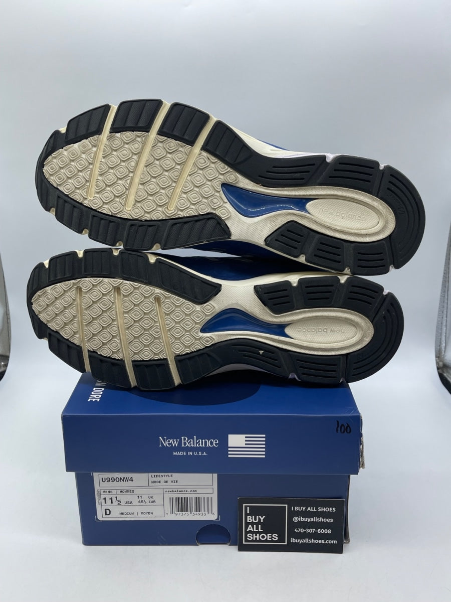 Aimé Leon Dore x New Balance 990v4 Made in USA 'Blue' 11.5 (Moderately Worn Pre-Owned) - Image 7