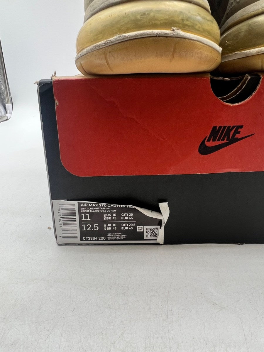 Nike Air Max 270 React ENG Travis Scott Cactus Trails 11 (Heavily Worn Pre-Owned)NikeLight Cream/Dark Hazel-Mica Green-Starfish - Image 3