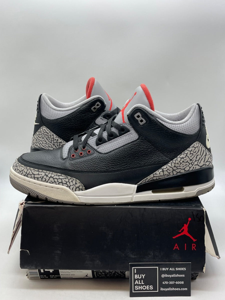 Jordan 3 Retro Black Cement (2018) 14 (Heavily Worn Pre-Owned) - Image 1