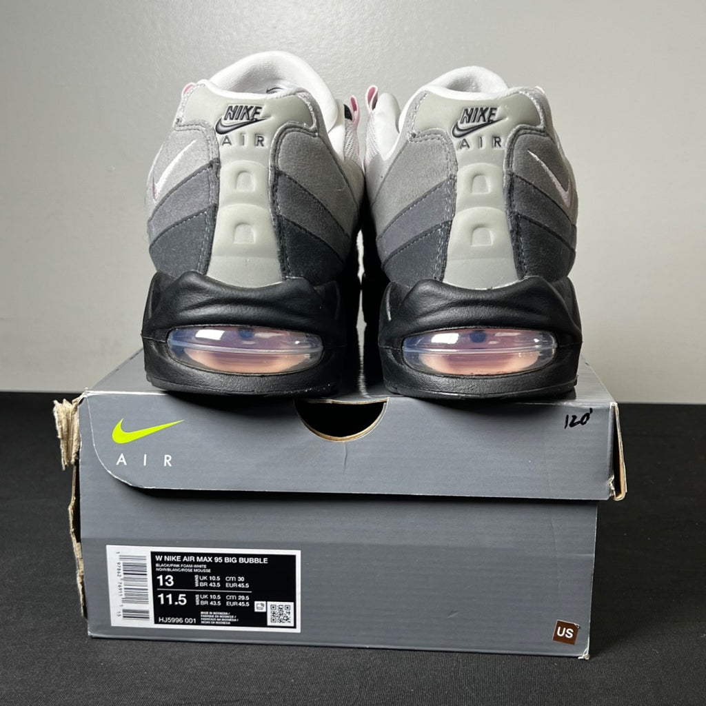 Nike Air Max 95 OG Big Bubble Pink Foam (Women's) 13W (Lightly Worn Pre-Owned)NikeBlack/Pink Foam/White/Reflective Silver - Image 5