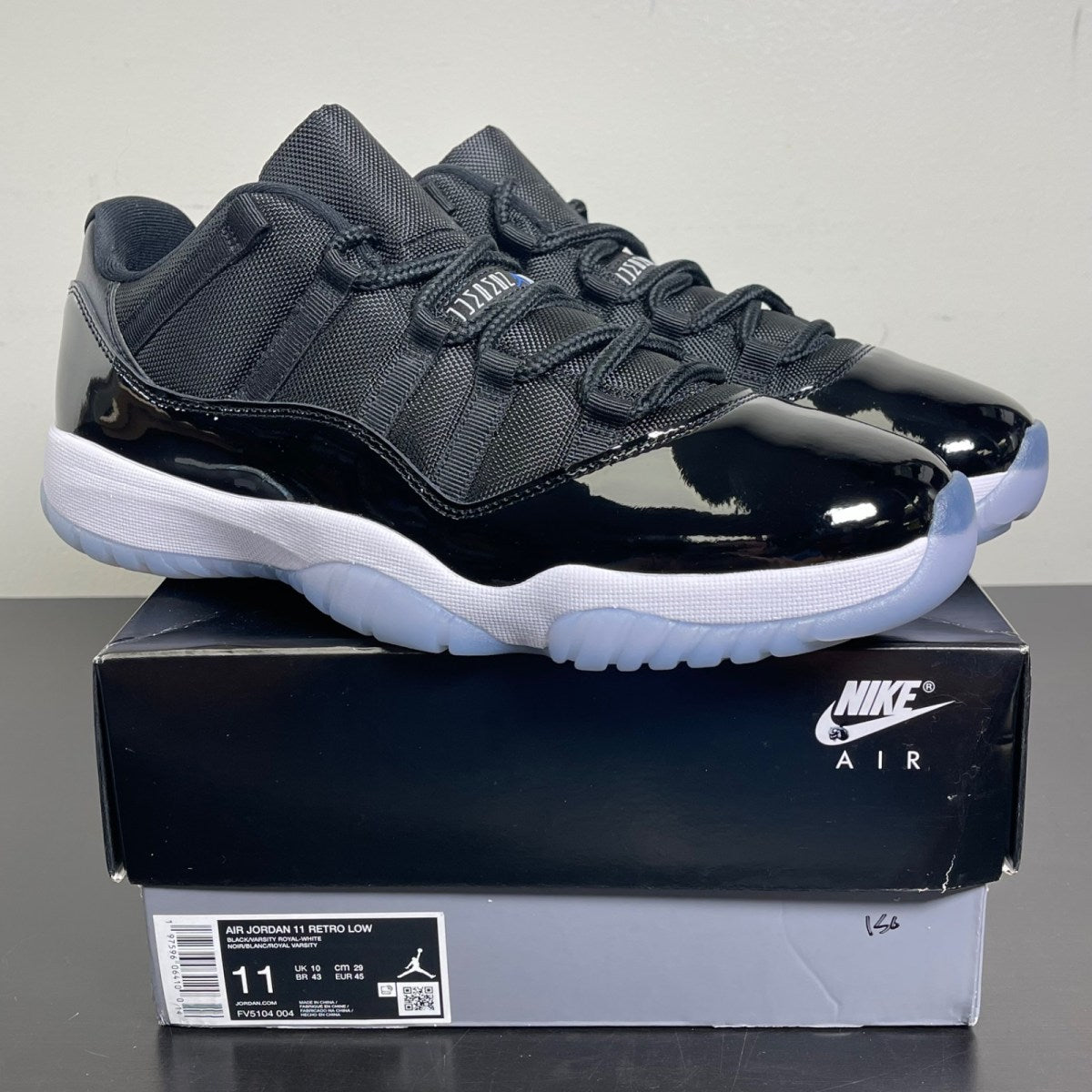 Jordan 11 Retro Low Space Jam 11 (Lightly Worn Pre-Owned)JordanBlack/Varsity Royal/White - Image 1