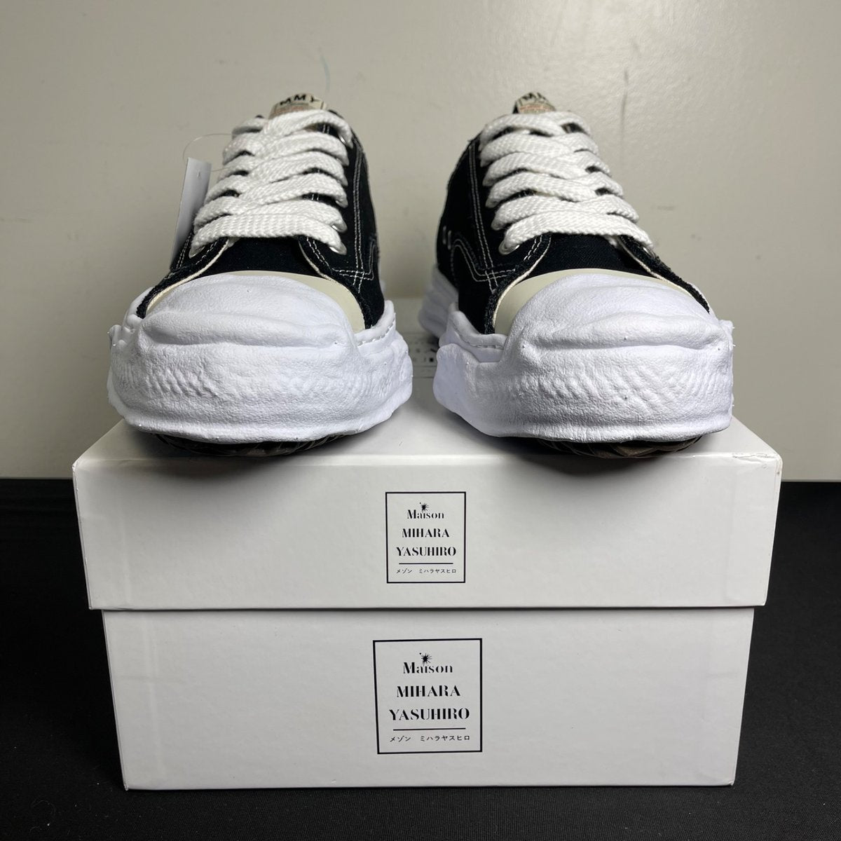 Maison Mihara Yasuhiro Hank OG Sole Canvas Low Black (Size 46) - aux