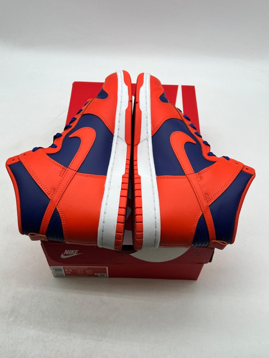 Nike Dunk High Knicks 9.5 (Lightly Worn Pre-Owned)NikeOrange/Deep Royal Blue/White/Orange - Image 9