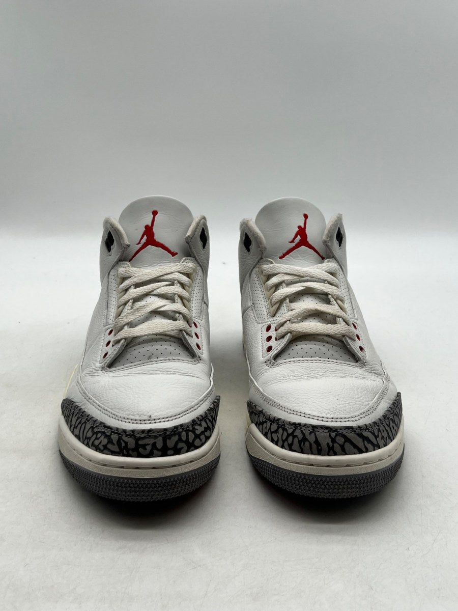 Jordan 3 Retro White Cement Reimagined 10.5 (Moderately Worn Pre-Owned)JordanSummit White/Fire Red/Black/Cement Grey - Image 2