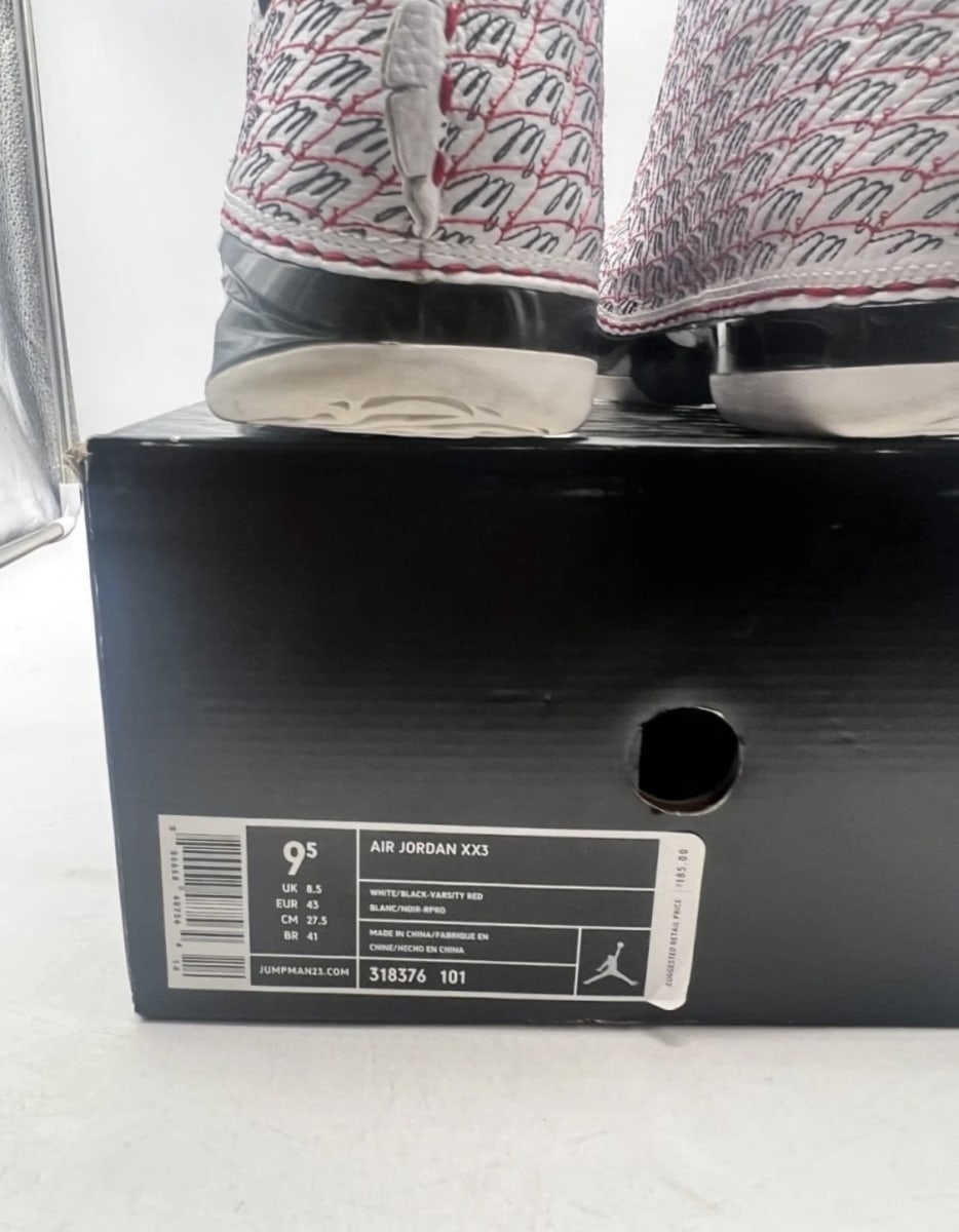 Jordan 23 All-Star 9.5 (Moderately Worn Pre-Owned)JordanWhite/Black-Varsity Red - Image 6