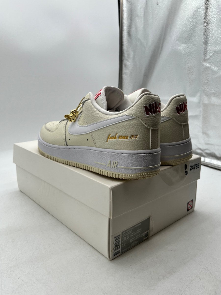 Nike Air Force 1 Low '07 Premium Popcorn 10.5 (Lightly Worn Pre-Owned)NikeCoconut Milk/White-University Red - Image 6
