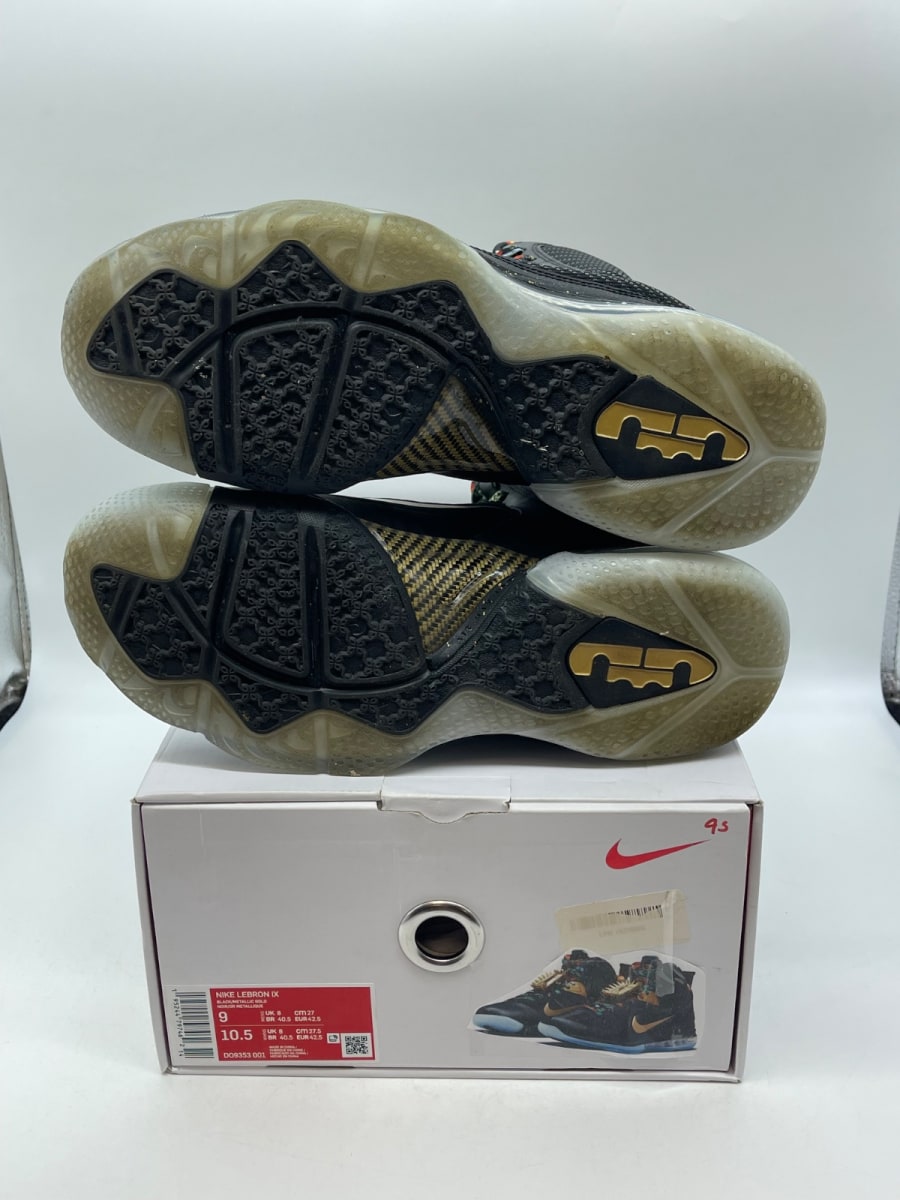 Nike LeBron 9 Watch the Throne (2022) 9 (Moderately Worn Pre-Owned)NikeBlack/Metallic Gold - Image 7