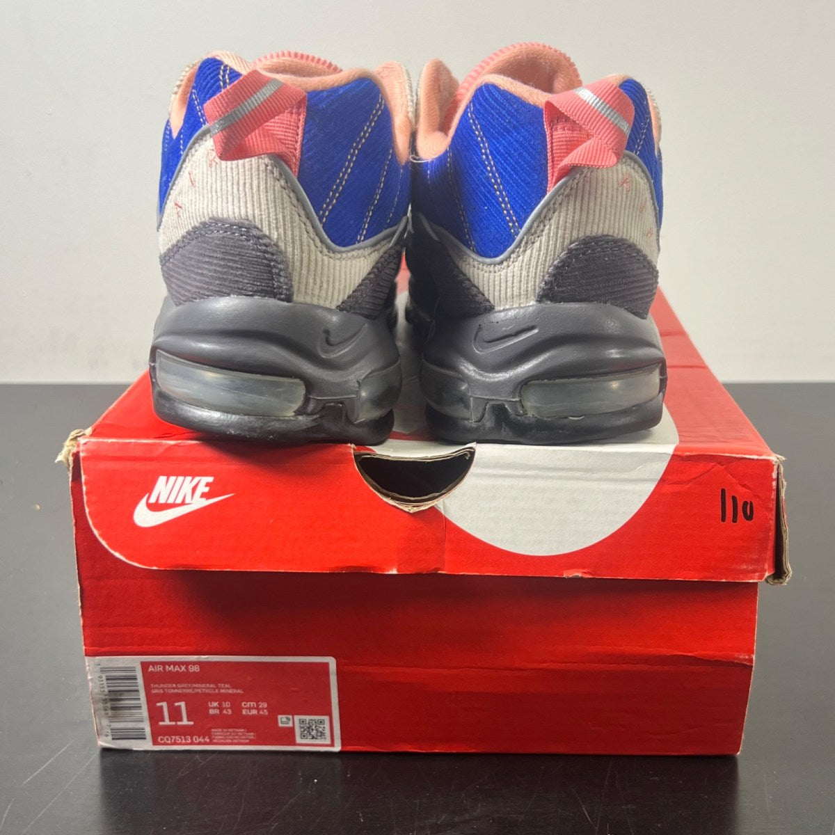 Nike Air Max 98 Corduroy Desert Sand 11 (Lightly Worn Pre-Owned)NikeSand/Royal-Pink-Brown - Image 4