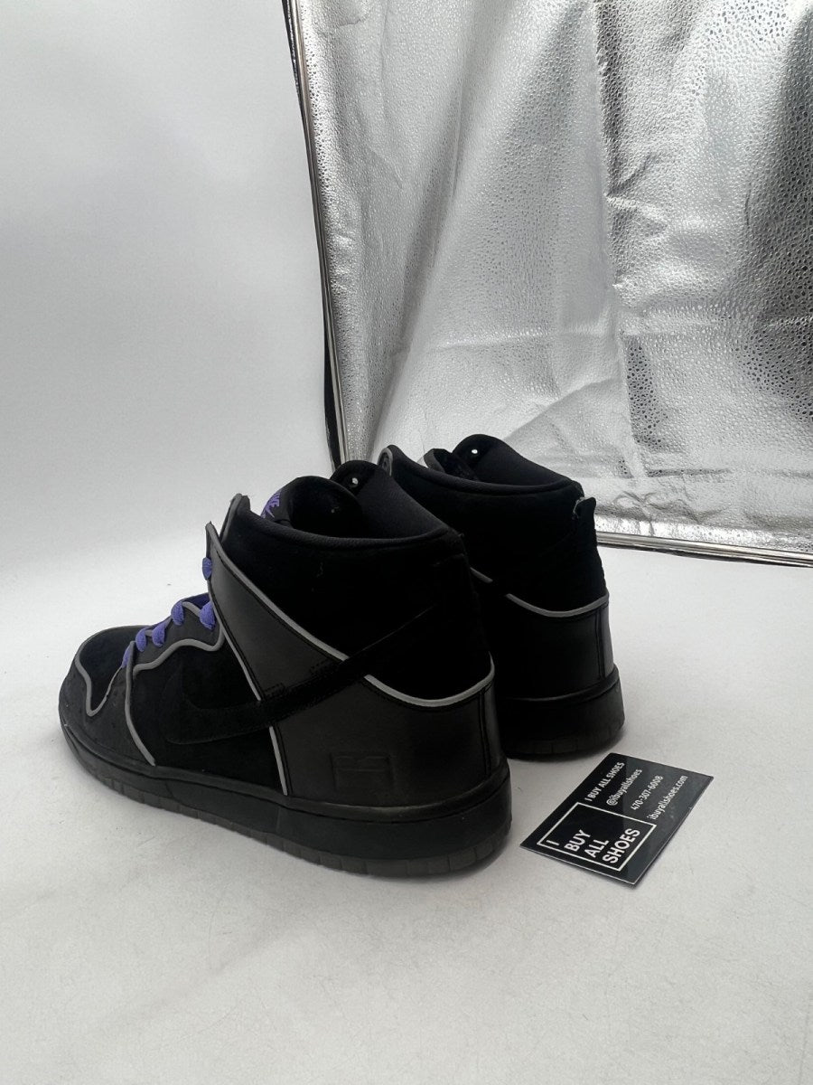 Nike SB Dunk High Black Purple Box 10.5 (Moderately Worn Pre-Owned) - Image 4