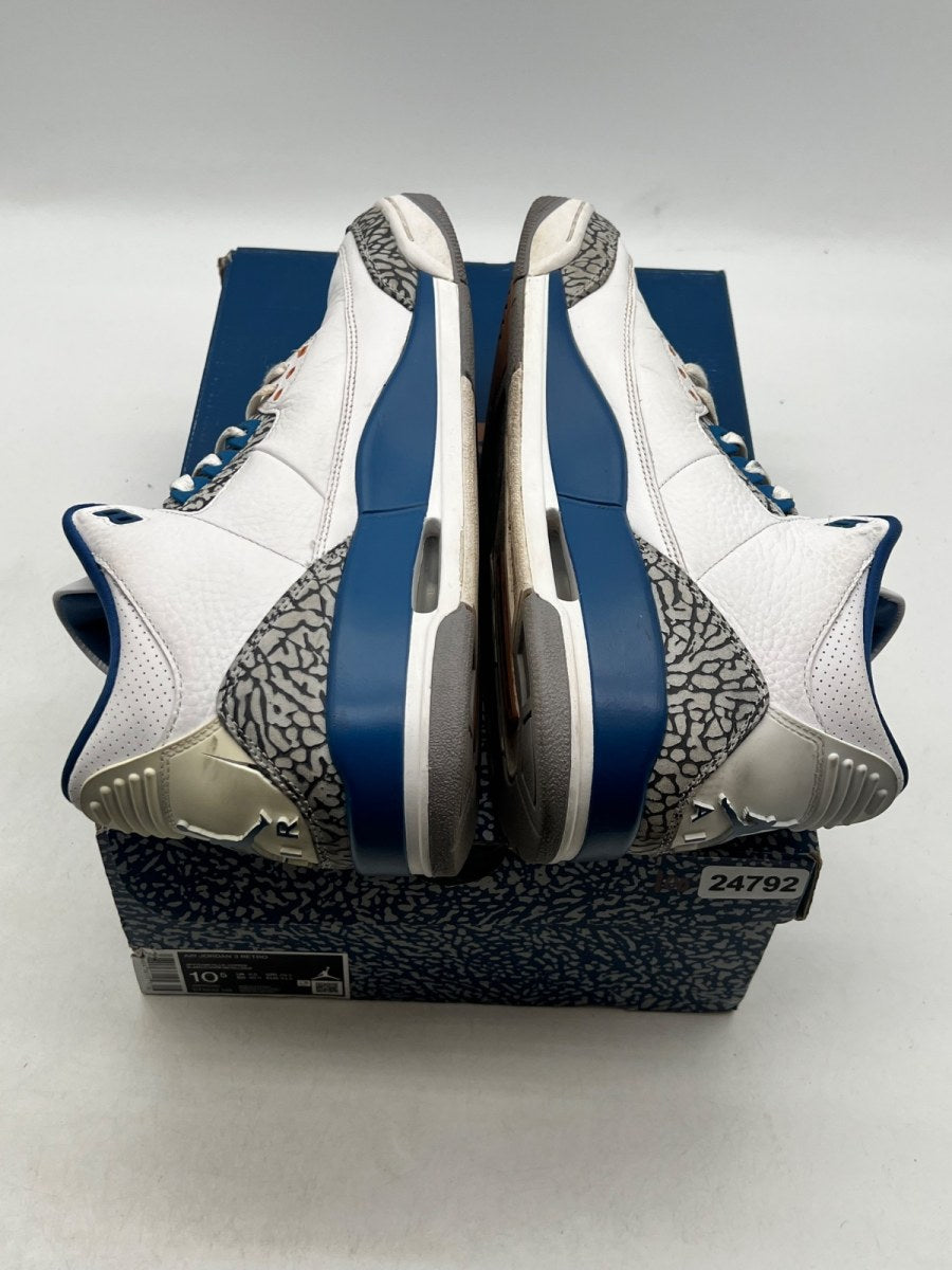 Jordan 3 Retro Wizards 10.5 (Moderately Worn Pre-Owned)JordanWhite/True Blue/Metallic Copper/Cement Grey - Image 9