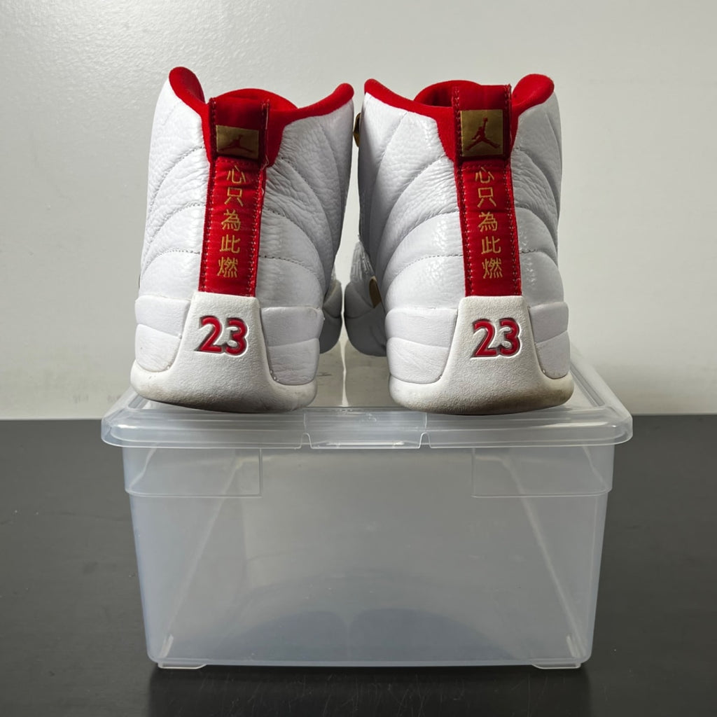 Jordan 12 Retro FIBA (2019) 11 (Heavily Worn Pre-Owned)JordanWhite/University Red-Metallic Gold - Image 6