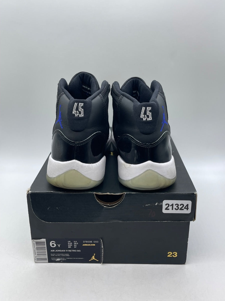 Jordan 11 Retro Space Jam (2016) (GS) 6Y (Moderately Worn Pre-Owned)JordanBlack/Dark Concord-White - Image 3