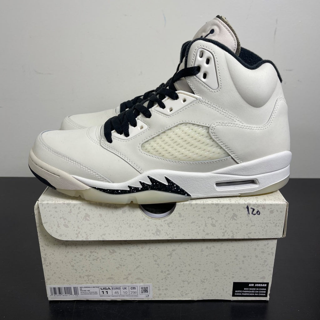 Jordan 5 Retro SE Sail 11 (Moderately Worn Pre-Owned)JordanSail/Black/Light Orewood Brown/Coconut Milk - Image 3