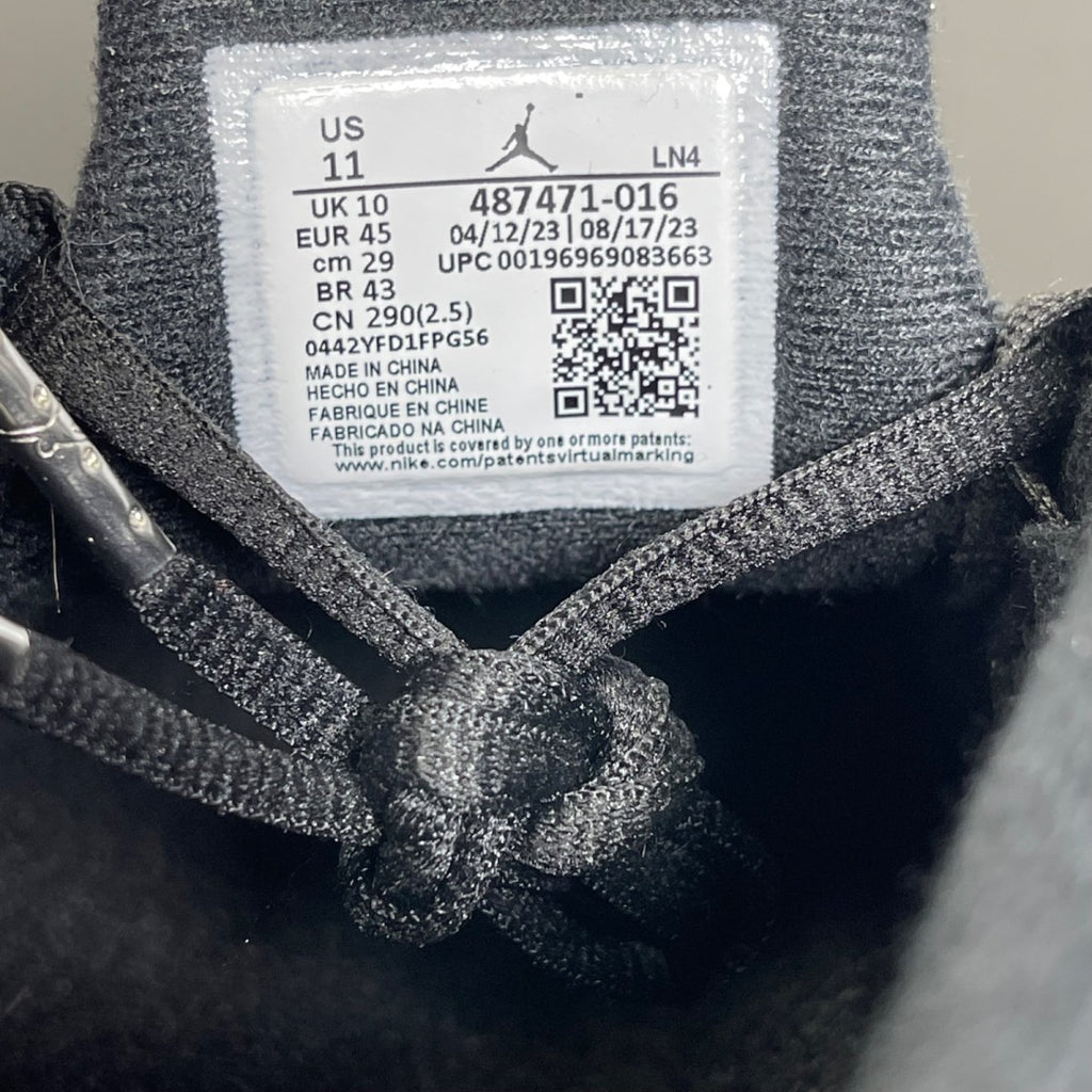 Jordan 14 Retro Black White 11 (Lightly Worn Pre-Owned)JordanBlack/Black/White/University Red - Image 6