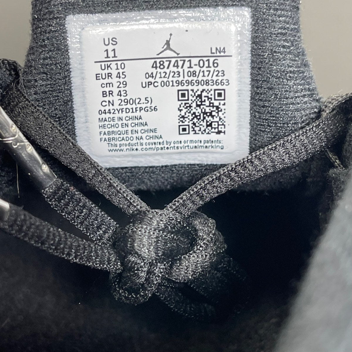 Jordan 14 Retro Black White 11 (Lightly Worn Pre-Owned)JordanBlack/Black/White/University Red - Image 6