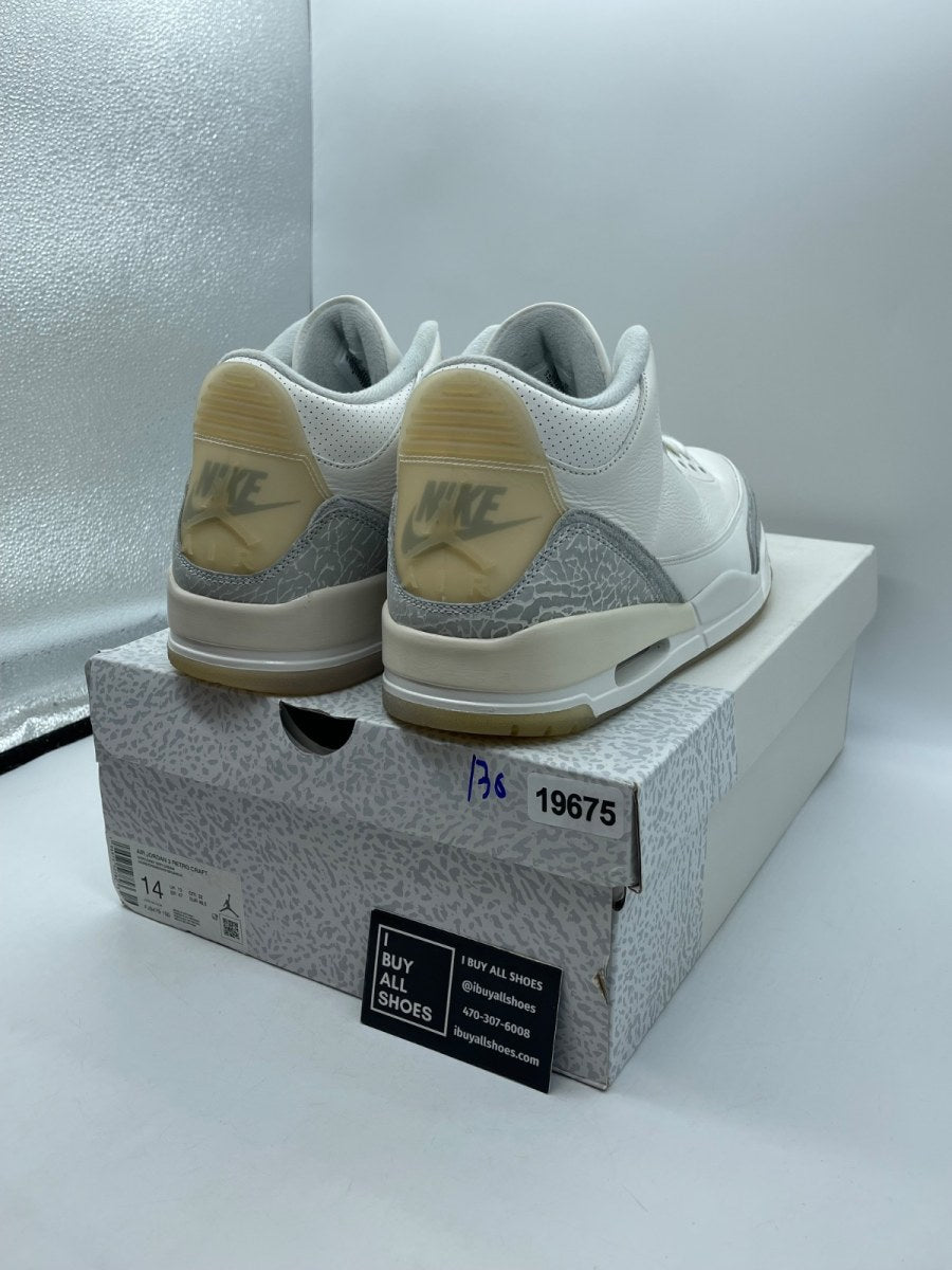 Jordan 3 Retro Craft Ivory 14 (Moderately Worn Pre-Owned) - Image 5
