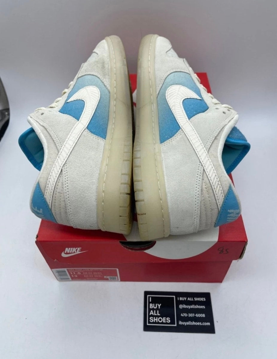 Nike Dunk Low SE LA 11.5 (Moderately Worn Pre-Owned)NikeSail/Pale Ivory/Baltic Blue - Image 4