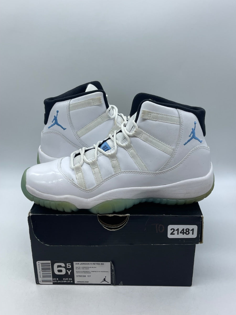 Jordan 11 Retro Legend Blue (2014) (GS) 6.5Y (Moderately Worn Pre-Owned)JordanWhite/Black-Legend Blue - Image 1