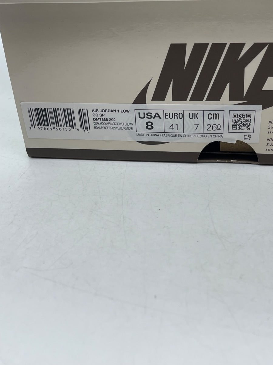 Jordan 1 Retro Low OG SP Travis Scott Velvet Brown 8 (Lightly Worn Pre-Owned)JordanDark Mocha/Black/Velvet Brown - Image 9