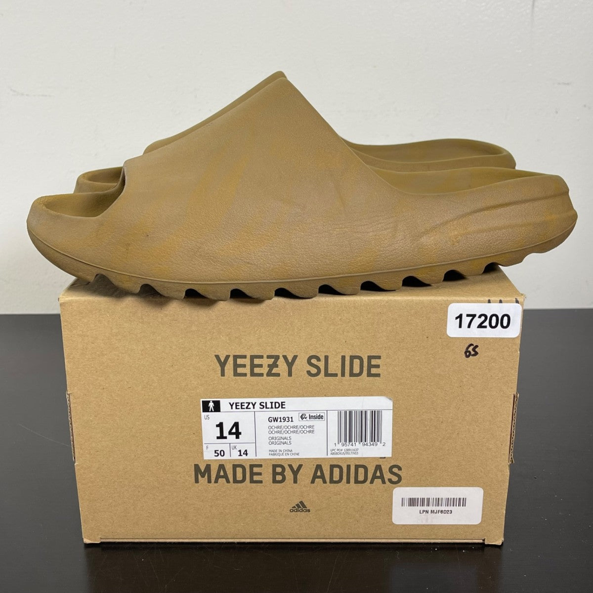 adidas Yeezy Slide Ochre 14 (Moderately Worn Pre-Owned)adidasOchre/Ochre/Ochre - Image 3