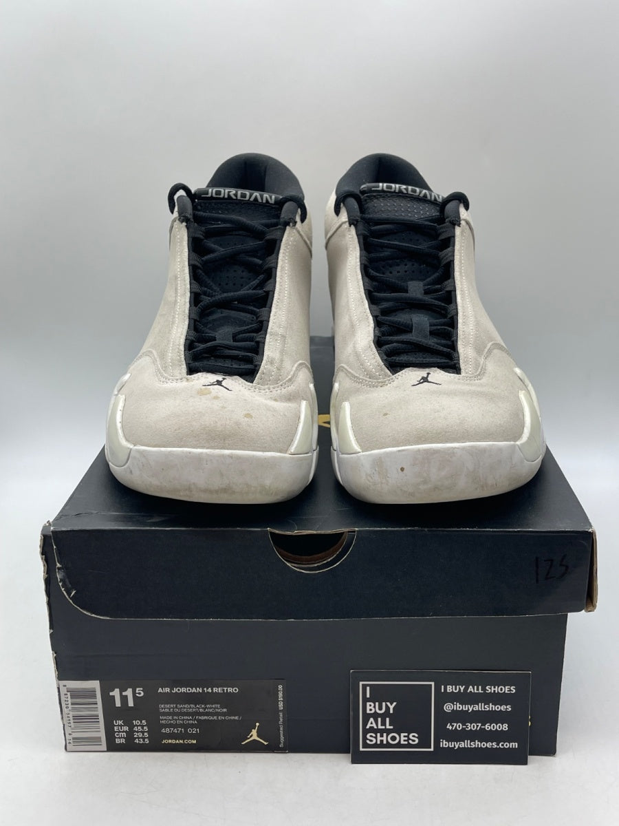 Jordan 14 Retro Desert Sand 11.5 (Heavily Worn Pre-Owned) - Image 2