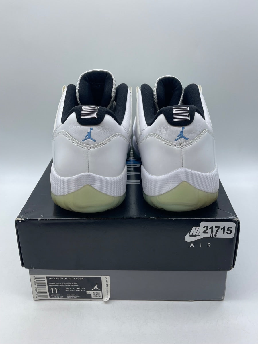 Jordan 11 Retro Low Legend Blue 11.5 (Moderately Worn Pre-Owned)JordanWhite/White-Black-Legend Blue - Image 3