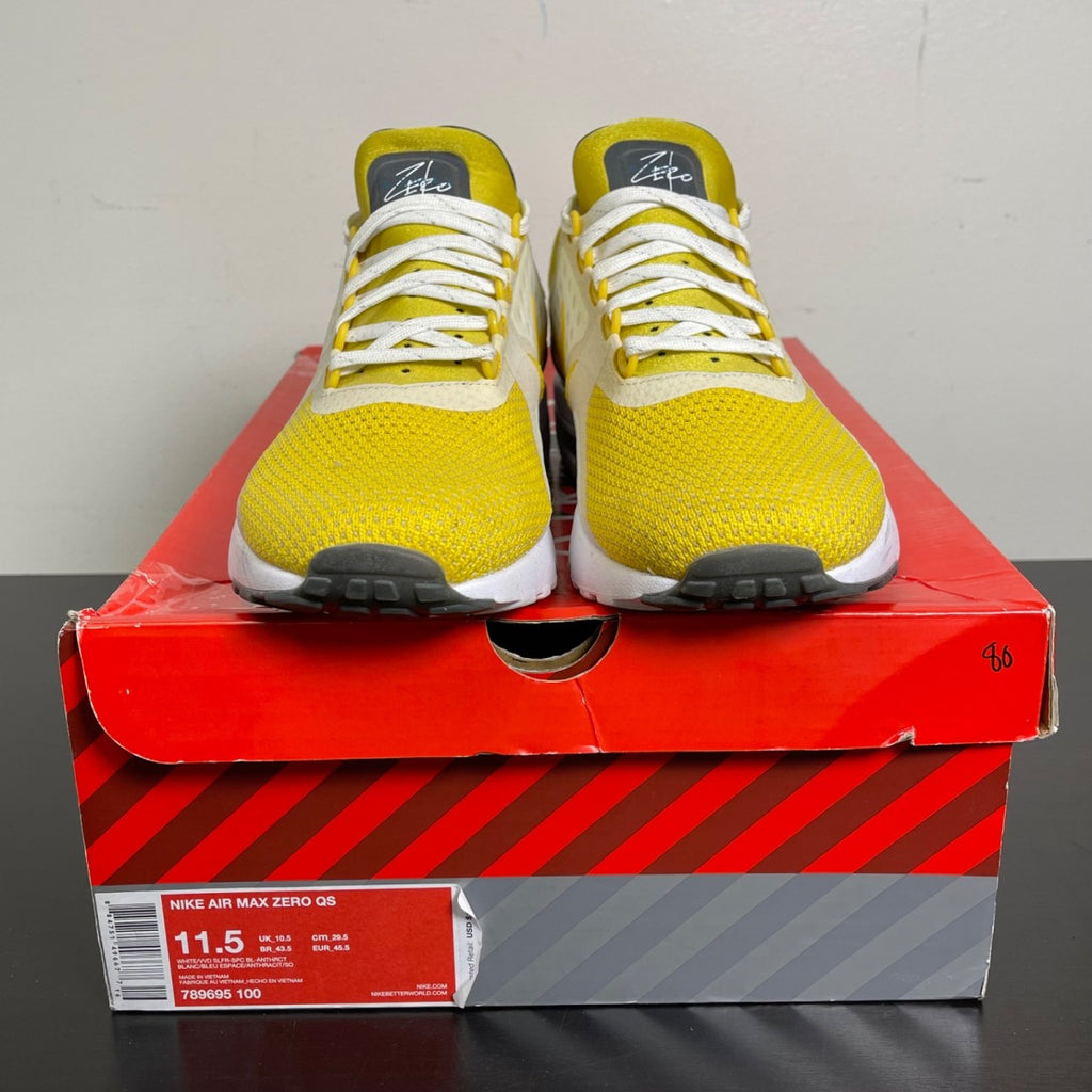 Nike Air Max Zero Tinker Sketch 11.5 (Moderately Worn Pre-Owned)NikeWhite/Vivid Sulfur/Black-Anthracite - Image 2