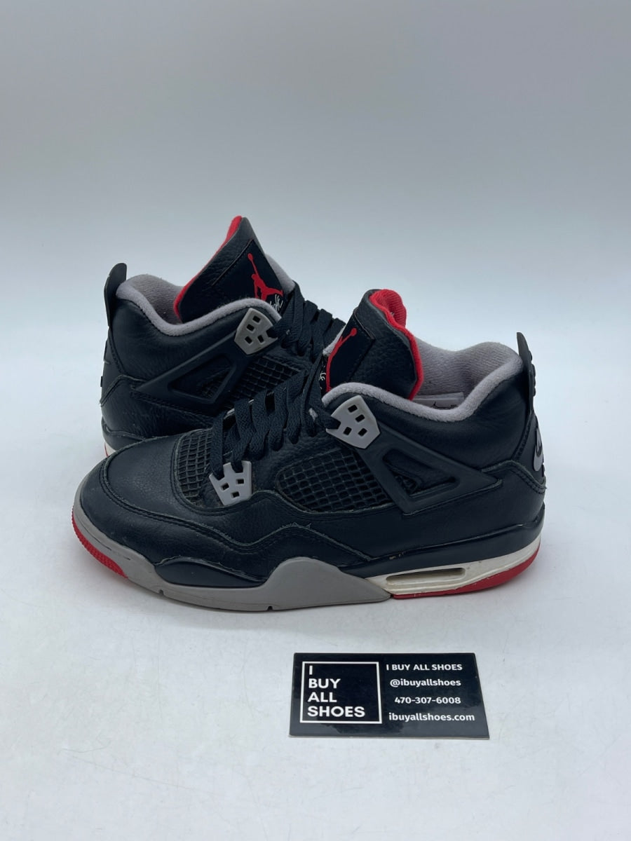 Jordan 4 Retro Bred Reimagined (GS) 5.5Y (Heavily Worn Pre-Owned) - Image 1