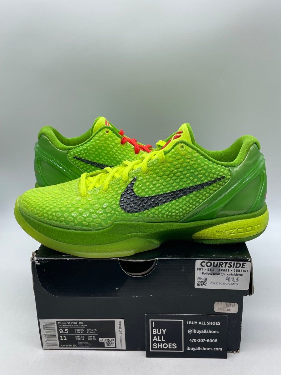 Nike Kobe 6 Protro Grinch (2020) 9.5 (Moderately Worn Pre-Owned) - Image 1