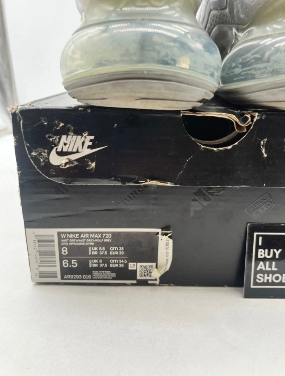 Nike Air Max 720 Grey Mesh (Women's) 8W (Heavily Worn Pre-Owned)NikeVast Grey/Wolf Grey-Vast Grey - Image 4