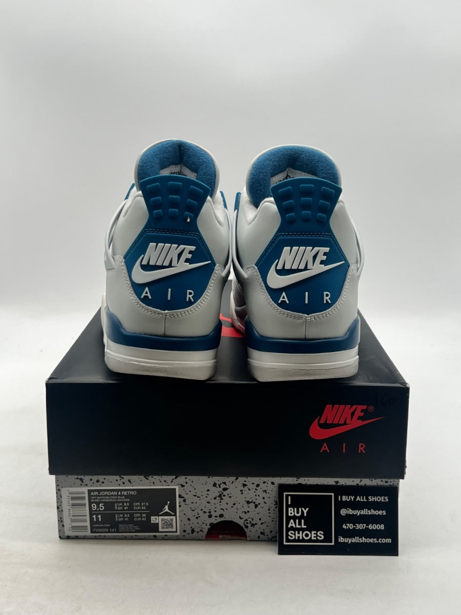 Jordan 4 Retro Military Blue (2024) 9.5 (Lightly Worn Pre-Owned) - Image 3