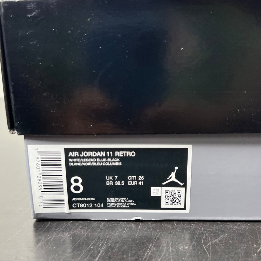 Jordan 11 Retro Legend Blue (2024) 8 (Lightly Worn Pre-Owned)JordanWhite/Legend Blue/Black - Image 4