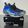 Nike Air Foamposite One Blue Mirror 10 (Moderately Worn Pre-Owned)NikeMetallic Silver/Black-Dark Neon Royal-White - Image 1