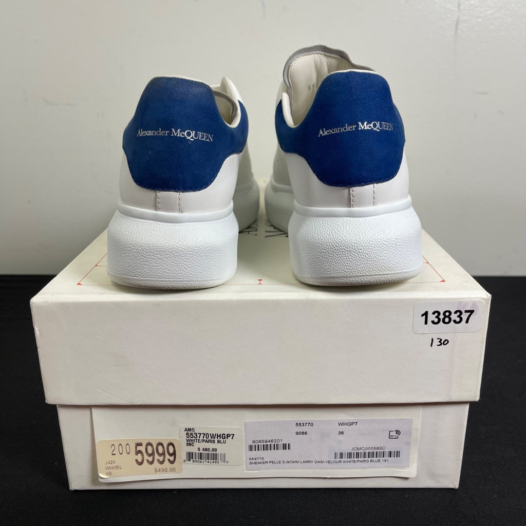 Alexander McQueen Oversized Worker Blue (Women's) 36 (Moderately Worn Pre-Owned)Alexander McQueenWhite - Image 4