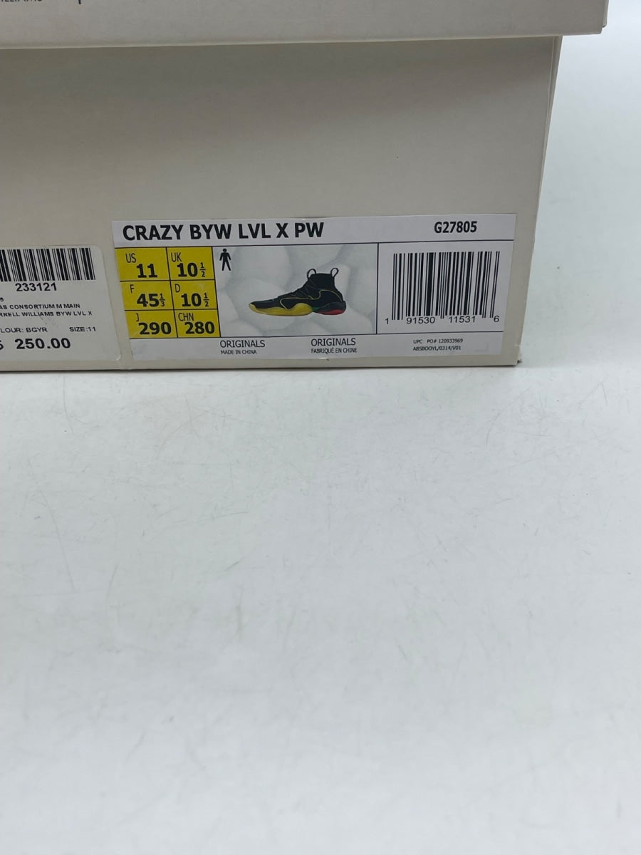 adidas Crazy BYW X Pharrell Gratitude and Empathy 11 (Moderately Worn Pre-Owned)adidasBlack/Multi-Color - Image 9