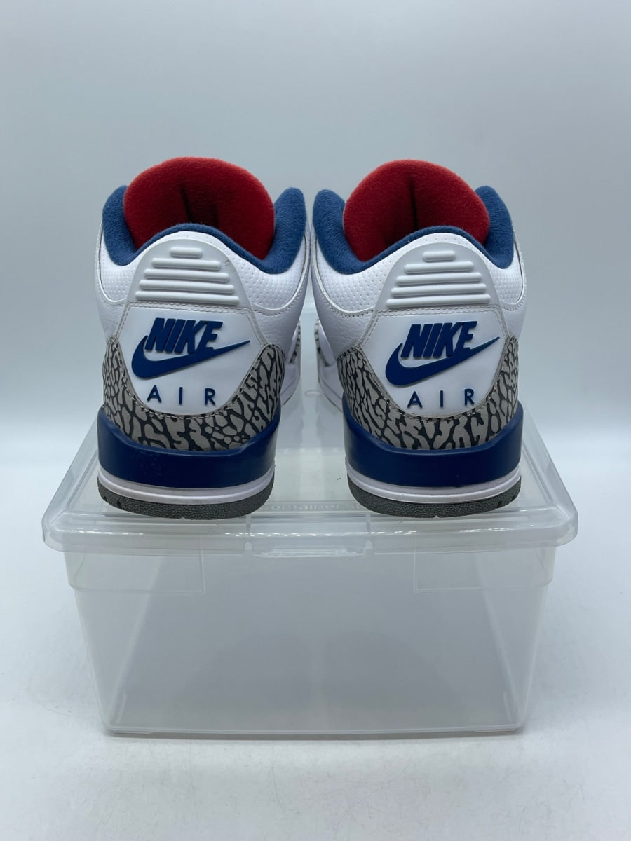 Jordan 3 Retro True Blue (2016) 8 (Moderately Worn Pre-Owned)JordanWhite/True Blue-Varsity Red - Image 3