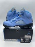 Jordan 5 Retro UNC University Blue 9 (Moderately Worn Pre-Owned) - Image 1