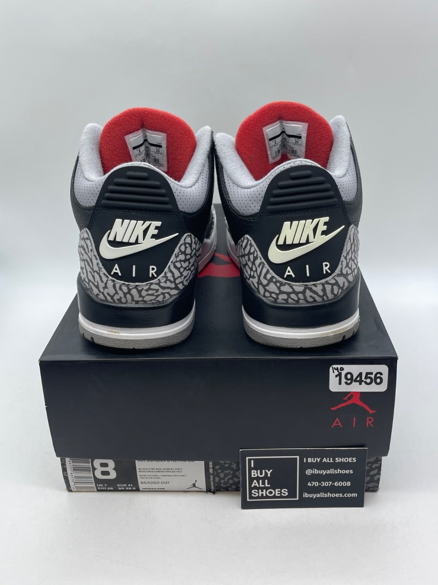 Jordan 3 Retro Black Cement (2018) 8 (Moderately Worn Pre-Owned) - Image 3