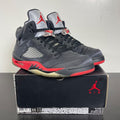 Jordan 5 Retro Satin Bred 11 (Moderately Worn Pre-Owned)JordanBlack/University Red - Image 1