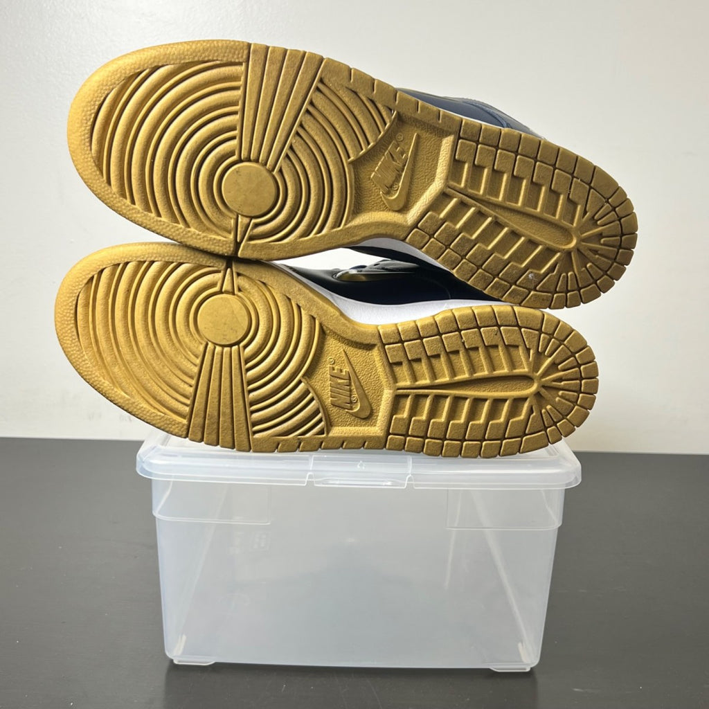 Nike SB Dunk Low Supreme Jewel Swoosh Gold 11 (Lightly Worn Pre-Owned)NikeMetallic Gold/Metallic Gold-Midnight Navy-White - Image 5