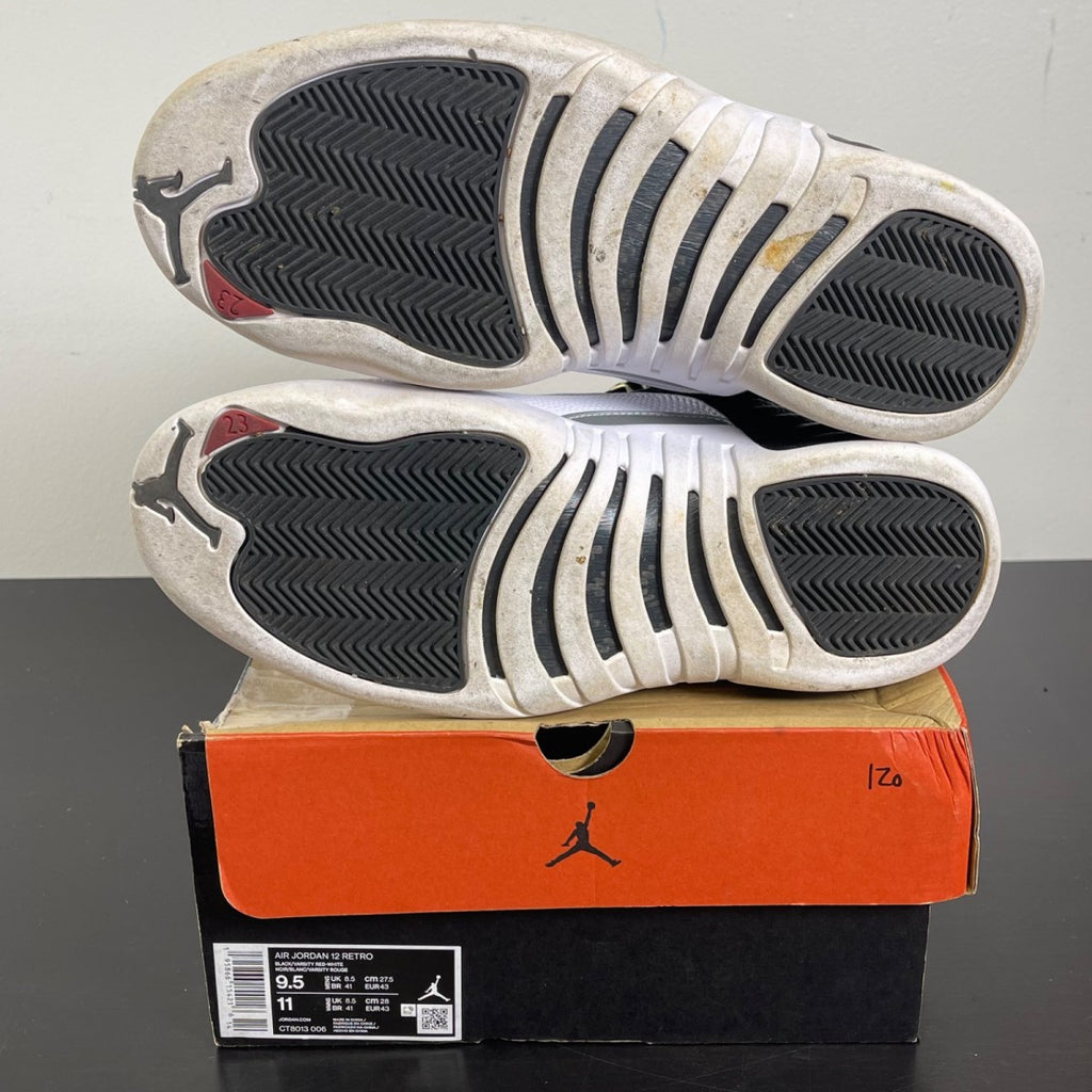 Jordan 12 Retro Playoffs (2022) 9.5 (Moderately Worn Pre-Owned)JordanBlack/Varsity Red-White - Image 5